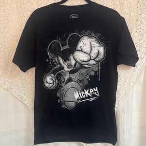 Disney Men’s Black Mickey Mouse Short Sleeve Tee